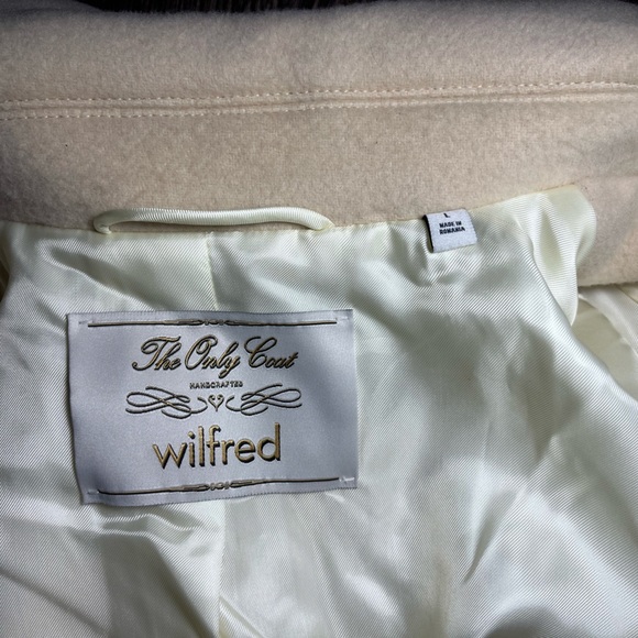 Wilfred The Only Coat Wool Cashmere Blend in Frappe Cream Women’s Size Large NWT - Picture 7 of 10